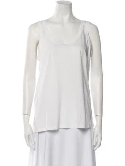 Pre-owned The Row Scoop Neck Sleeveless Top In White