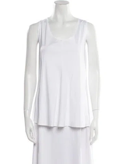 Pre-owned The Row Scoop Neck Sleeveless Top In White