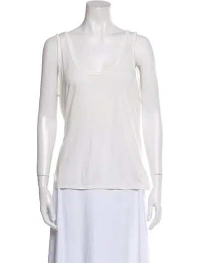 Pre-owned The Row Scoop Neck Sleeveless Top In White