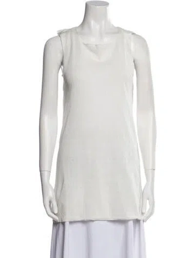 Pre-owned The Row Scoop Neck Sleeveless Tunic In Neutral