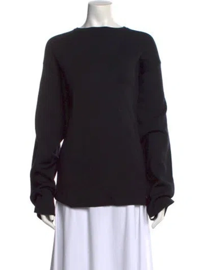 Pre-owned The Row Scoop Neck Sweater In Black