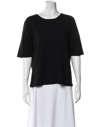 Pre-owned The Row Scoop Neck Sweater In Black