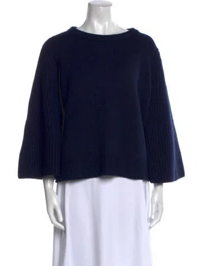 Pre-owned The Row Scoop Neck Sweater In Blue