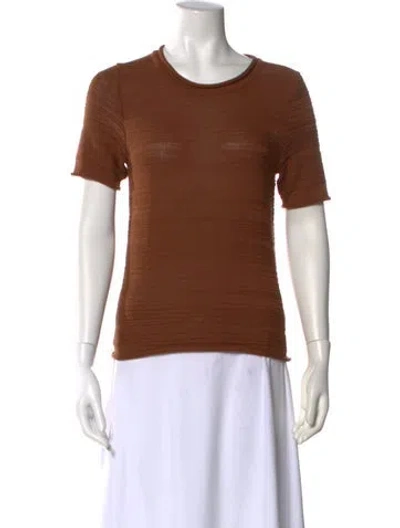 Pre-owned The Row Scoop Neck Sweater In Brown