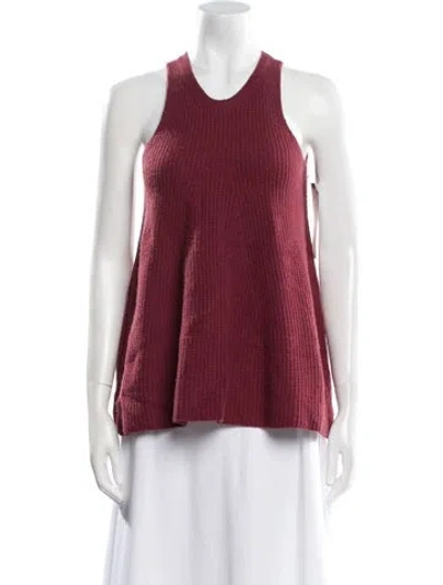 Pre-owned The Row Scoop Neck Sweater In Burgundy
