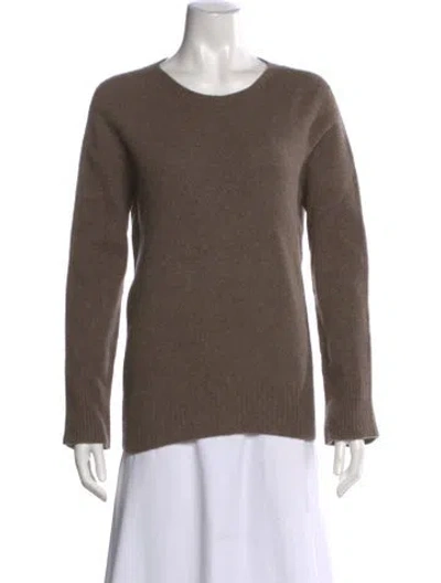 Pre-owned The Row Scoop Neck Sweater In Gray