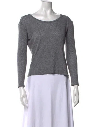 Pre-owned The Row Scoop Neck Sweater In Grey