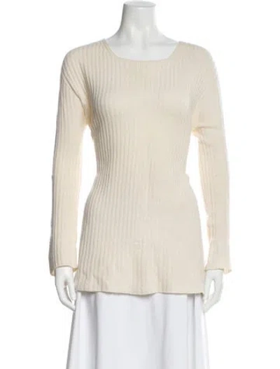 Pre-owned The Row Scoop Neck Sweater In Neutral