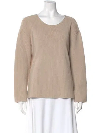 Pre-owned The Row Scoop Neck Sweater In Neutral