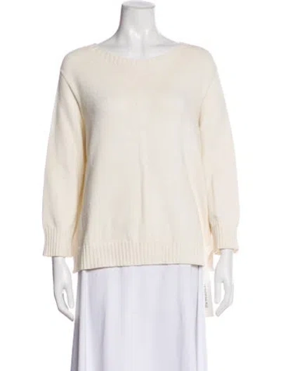 Pre-owned The Row Scoop Neck Sweater In Neutral