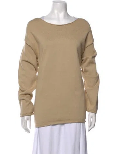 Pre-owned The Row Scoop Neck Sweater In Neutrals