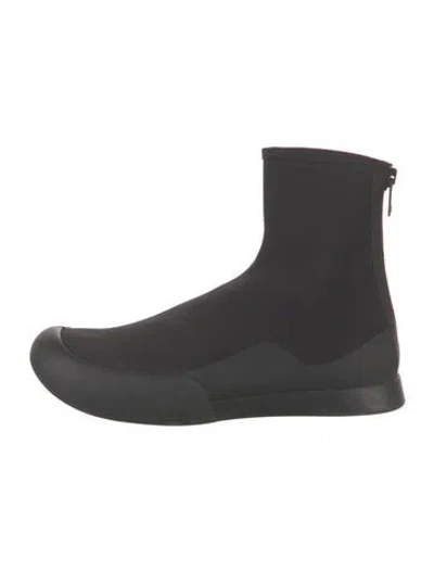 Pre-owned The Row Scuba Neoprene Chelsea Boots In Black
