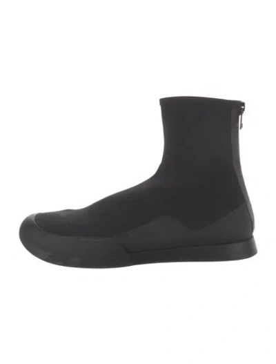 Pre-owned The Row Scuba Neoprene Chelsea Neoprene Chelsea Boots In Black