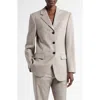 The Row Selene Single-breasted Blazer Jacket In Beige Melange