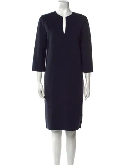 Pre-owned The Row Selmac Knee-length Dress In Blue