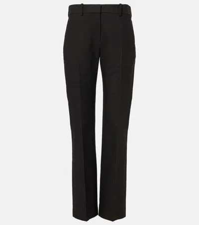 The Row Selvie Cotton-blend Straight Pants In Brown