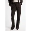 The Row Selvie Mélange Straight Leg Pants In Dark Brown Melange