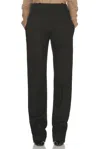 The Row Brown Selvie Trousers In Dark Brown Melange