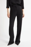 The Row Selvie Wide-leg Silk Pants In Black