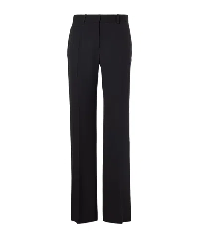 The Row Selvie Silk Straight Pants In Black