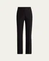 The Row Selvie Wide-leg Silk Pants In Black