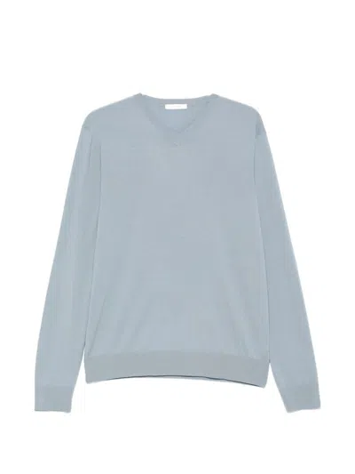 The Row Senna Wool V-necked Sweater In Gray