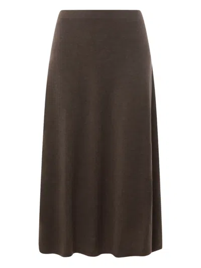 The Row Sepia Skirt In Brown