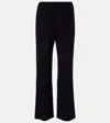 The Row Seraphim Wool-blend Straight Pants In Black