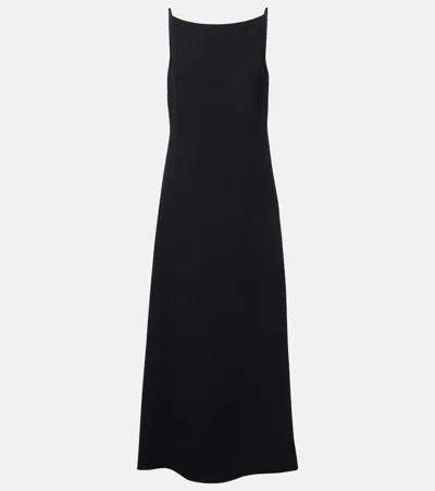 The Row Seraphina Silk Maxi Dress In Black