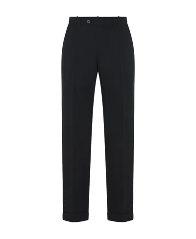 The Row Seth Wool Dress Trousers In Black