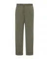 The Row Seth Wool Trousers In Green