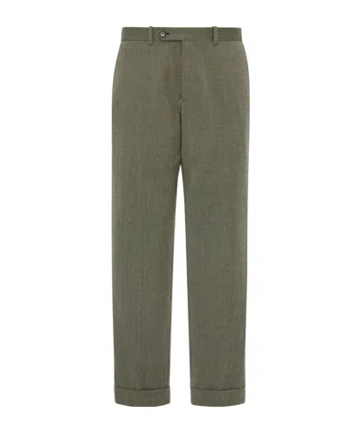 The Row Seth Wool Trousers In Bpy Black / Pale Yel