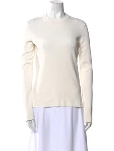 Pre-owned The Row Shappe Silk Silk Sweater In White