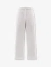 The Row Sharka Cotton And Cashmere Trousers In White