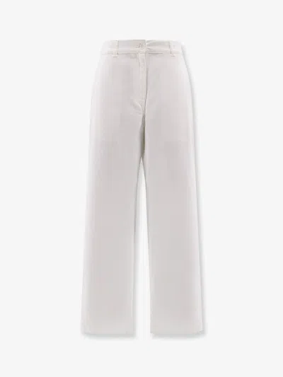The Row Sharka Cotton And Cashmere Trousers In White