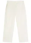 The Row Sharka Straight-leg Cotton-blend Trousers In White