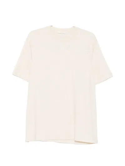 The Row Shawl-collar Waffle-knit T-shirt In White