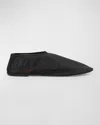 The Row Sheer Sock Nylon Flats In Black