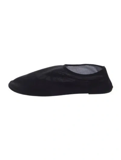 Pre-owned The Row Sheer Sock Nylon Flats Mesh Flats In Black