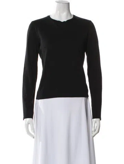 Pre-owned The Row 'sherman' Crew Neck Top In Black