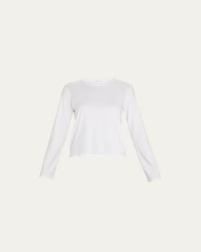The Row Sherman Long-sleeve Cotton Tee In Bright White