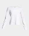 The Row Sherman Long-sleeve Cotton Tee In Bright White