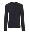 The Row Sherman Cotton-jersey Long-sleeved T-shirt In Black