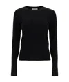 The Row Gather Detail Crewneck Cotton Top In Black