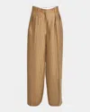 The Row Sherry Pant In Orange Linen  White
