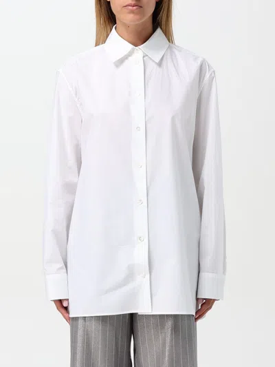 The Row Big Sisea Cotton Poplin Button-up Shirt In Weiss