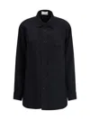 The Row Nesson Logo Embroidered Denim Shirt