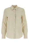 The Row Ivory Printed Poplin Side Shirt