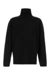 The Row Midnight Blue Stretch Cashmere Blend Hermann Sweater In Black