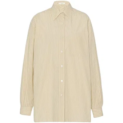 The Row Striped Caster Shirt In White